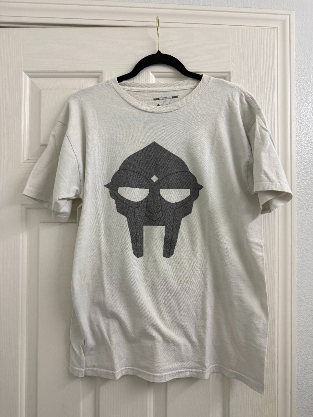 MF DOOM Metal Face Mask Graphic T-Shirt Light Gray Medium
